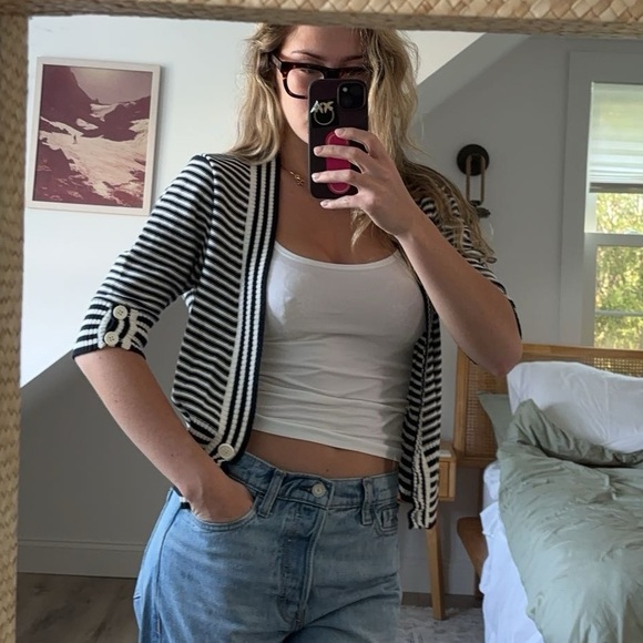 Striped cardigan from cotton by autumn cashmere - Picture 2 of 5